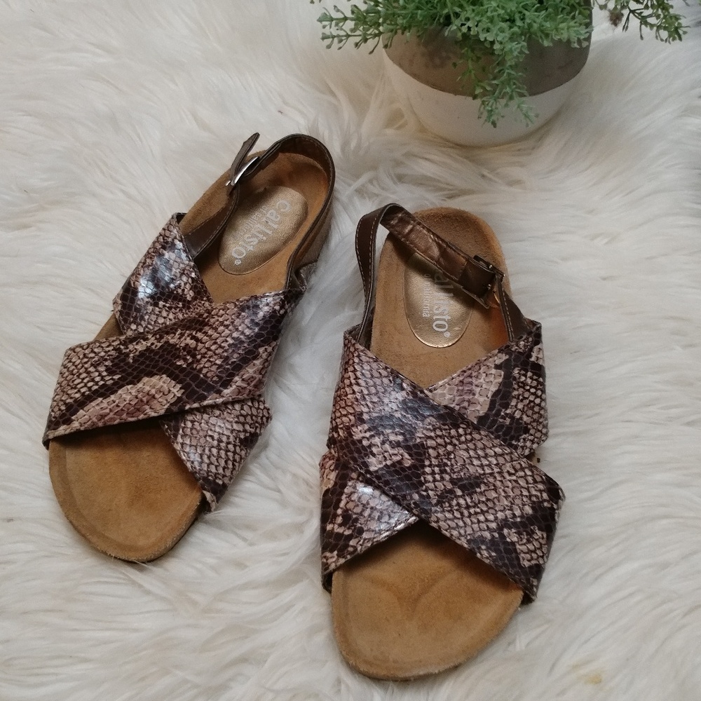 callisto of california leona snake sandals